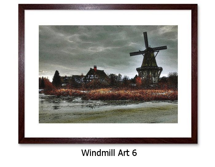 Windmill Art Framed Print